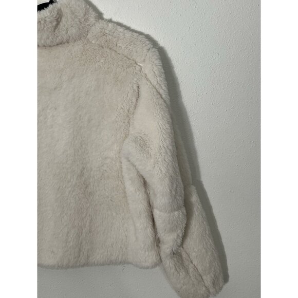 Patagonia Lunar Frost Faux Fur Jacket Full Zip Cream White Womens Sz Small Soft - Picture 8 of 15